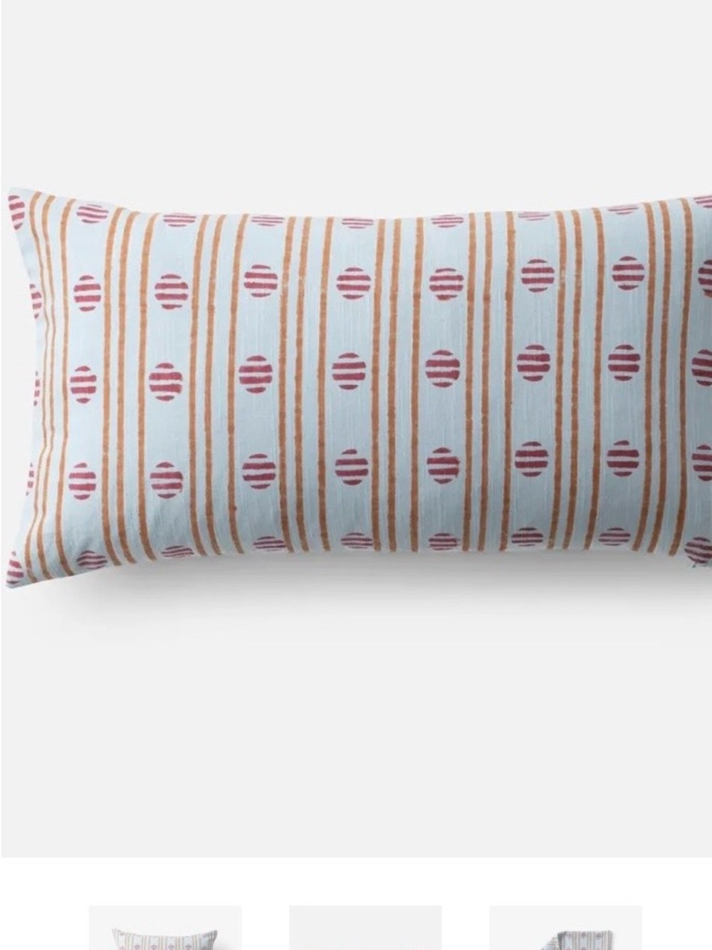 Schoolhouse Blockprint Lumbar Pillow Covers (set of 2) - Picture 4 of 9